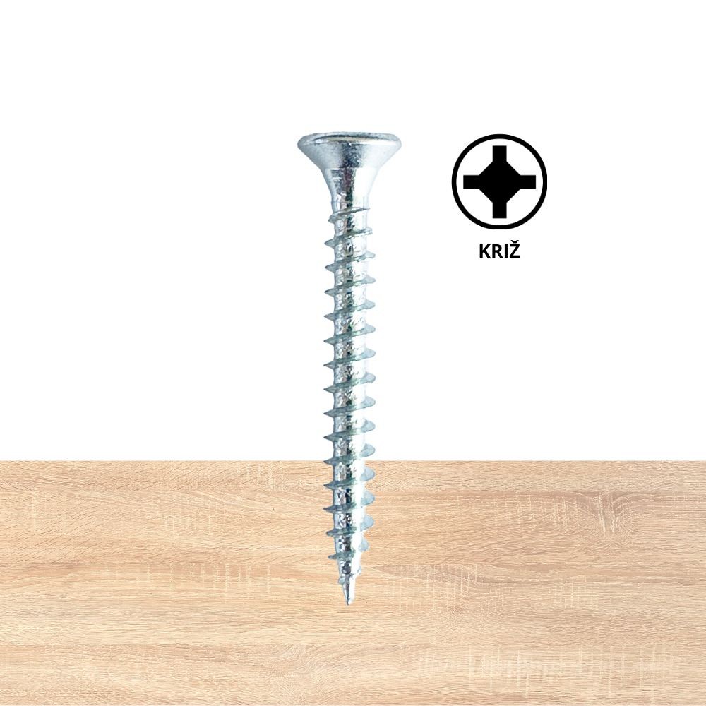 Wood screw ZnB - POZI